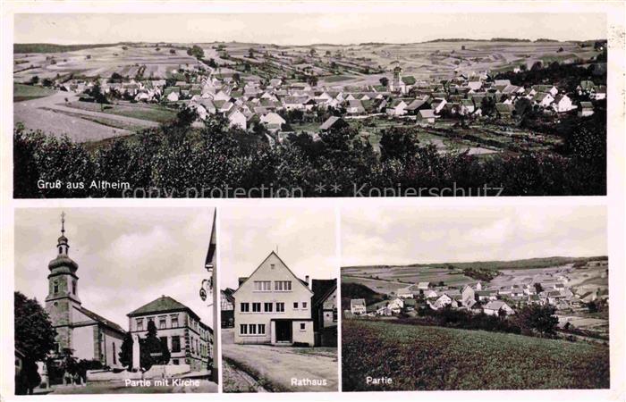 Altheim Baden Buchen Wallduern Neckar-Odenwald-Kreis BW Panorama Kirche Rathaus
