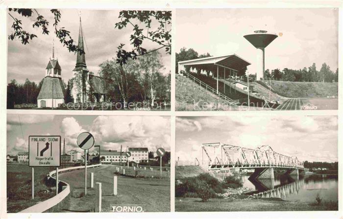 Tornio Lappi Suomi Teilansichten Kirche Bruecke Sportstadion