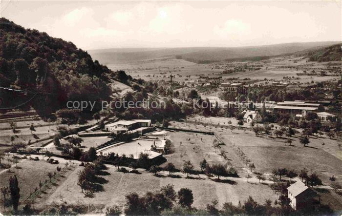 Erlenbach  Main Miltenberg Bayern Panorama mit Bergschwimmbad