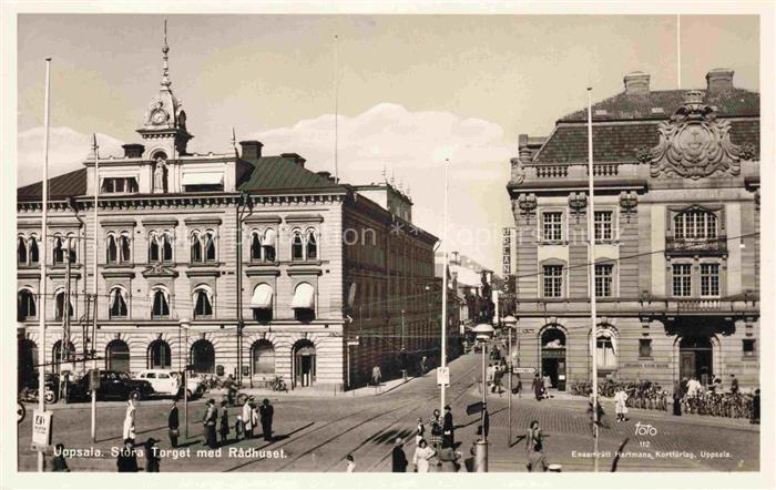 Uppsala Upsala Sweden Stora Torget med Radhuset