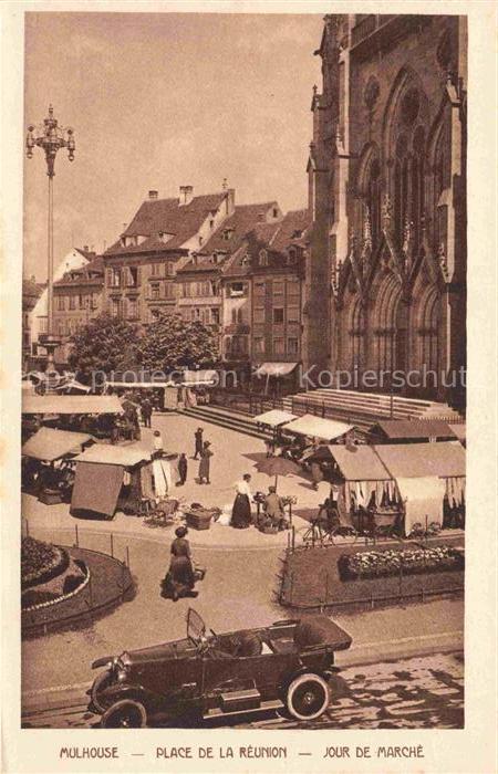 MULHOUSE Muehlhausen 68 Haut-Rhin Place de la Réunion Jour de marché