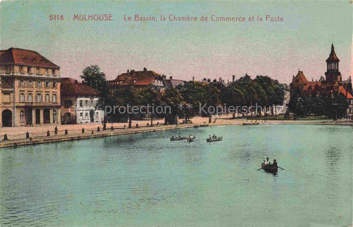MULHOUSE Muehlhausen 68 Haut-Rhin Le Bassin Chambre de Commerce et la Poste
