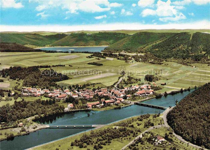 Hemfurth-Edersee Edertal Hessen Fliegeraufnahme
