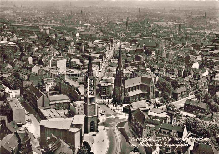 GELSENKIRCHEN NRW Stadtzentrum mit Altstadt und Propsteikirche