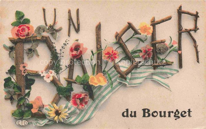 Le Bourget-du-Lac 73 Savoie Un baiser de la ville Kuensterkarte