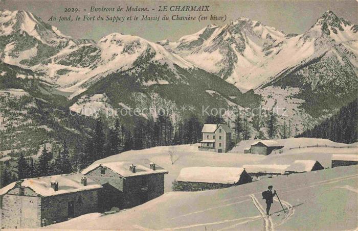 Le Charmaix Modane Saint-Jean-de-Maurienne 73 Savoie Vue panoramique en hiver au