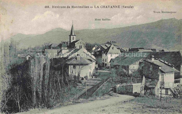La Chavanne CHAMBERY 73 Savoie Vue du village et Mont Raillan Tours Montmayeur
