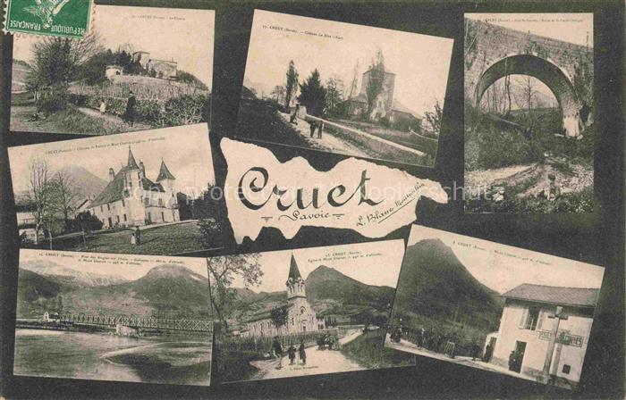 Cruet Chambery 73 Savoie Vues d'ensemble Eglise Pont Château