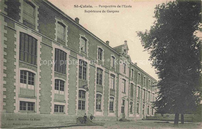 St-Calais MAMERS 72 Sarthe Perspective de l'Ecole Supérieure de Garcons