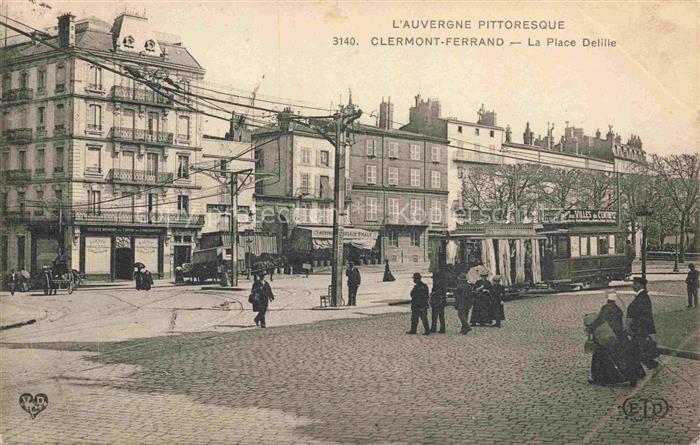 Clermont-Ferrand 63 La Place Delille Tram
