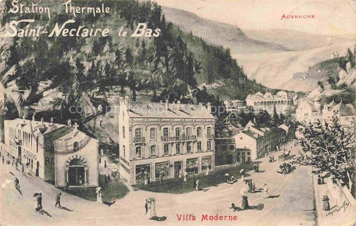 Saint-Nectaire Puy de Dome Villa Moderne Station Thermale Kuenstlerkarte