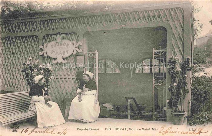 Royat-les-Bains Clermont-Ferrand 63 Puy-de-Dome Source Saint-Mart