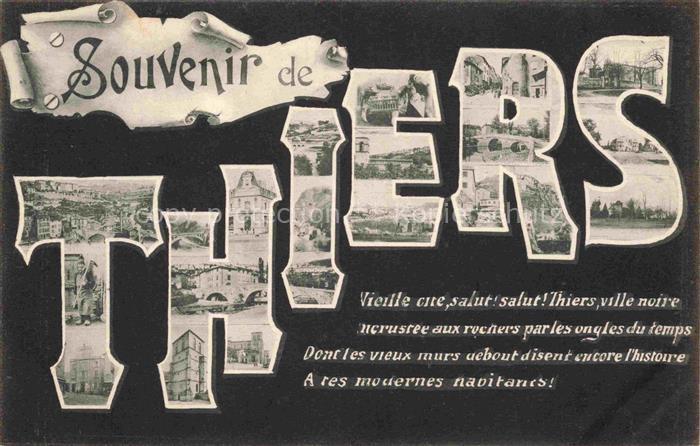 THIERS 63 Puy-de-Dome Vues d'ensemble Schriftzug