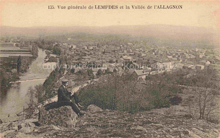 Lempdes-sur-Allagnon 43 Haute-Loire Vue générale et la vallée de l'Allagnon