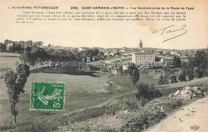 Saint-Germain-l Herm AMBERT 63 Puy-de-Dome Vue générale prise de la Route de Fay