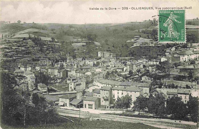 Olliergues AMBERT 63 Puy-de-Dome Vue panoramique Vallée de la Dore