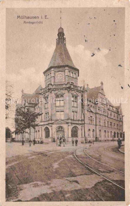 Muelhausen Elsass Amtsgericht Feldpost Pruefstempel