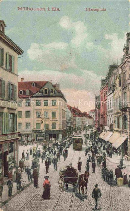 Muelhausen Elsass Gaenseplatz