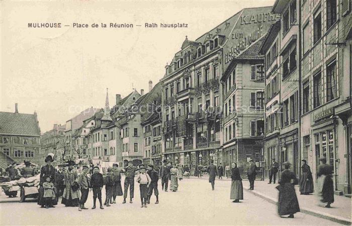 MULHOUSE Muehlhausen 68 Haut-Rhin Place de la Réunion Rathausplatz