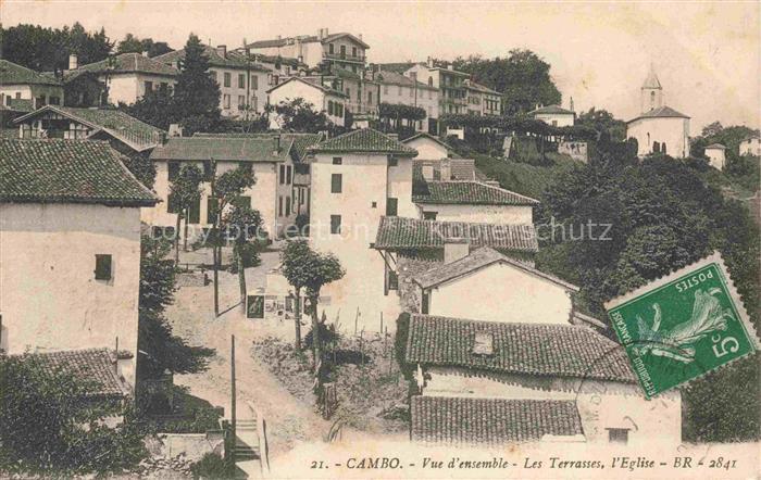 Cambo-les-Bains Bayonne 64 Pyrenees-Atlantiques Vue d'ensemble Les Terrasse et l