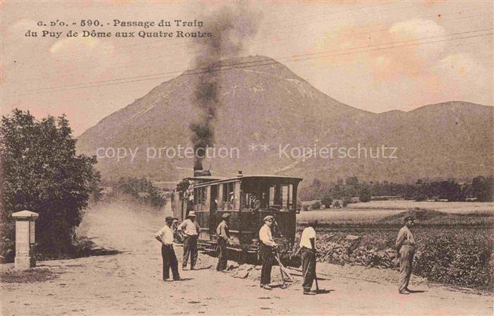 Puy de Dome Le Clermont-Ferrand 63 Puy-de-Dome Passage du Train du Puy de Dôme a