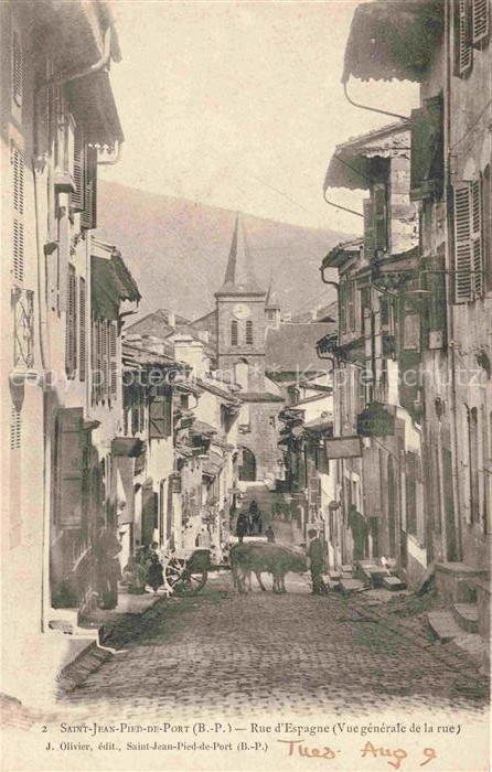 Saint-Jean-Pied-de-Port 64 Pyrenees-Atlantiques Rue d'Espagne