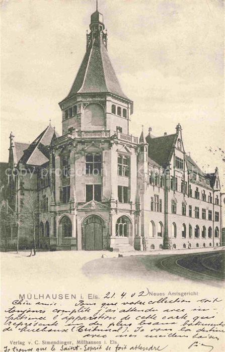 Muelhausen Elsass Neues Amtsgericht Le Tribunal