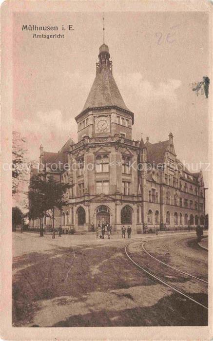Muelhausen Elsass Amtsgericht Le Tribunal Feldpost Pruefstempel
