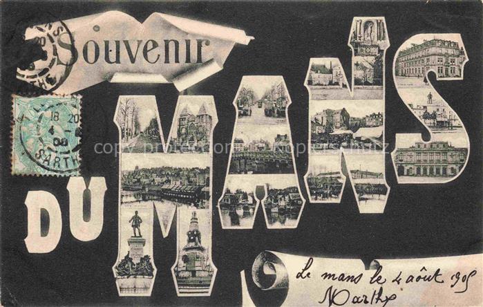 LE MANS 72 Sarthe Vues d'ensemble Schriftzug