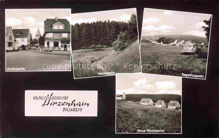 Hirzenhain Eschenburg Lahn-Dill-Kreis Hessen Partie an der Kirche Waldpartie Seg