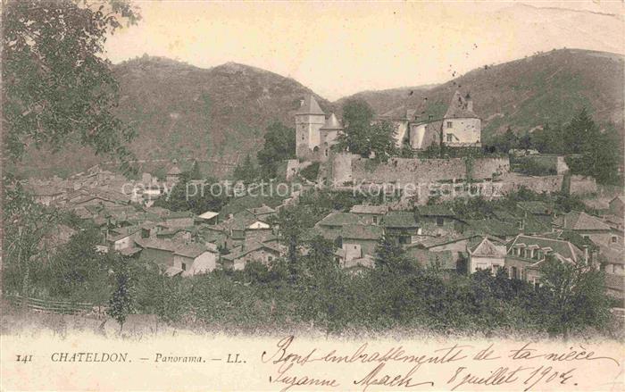 Chateldon Thiers 63 Puy-de-Dome Vue panoramique