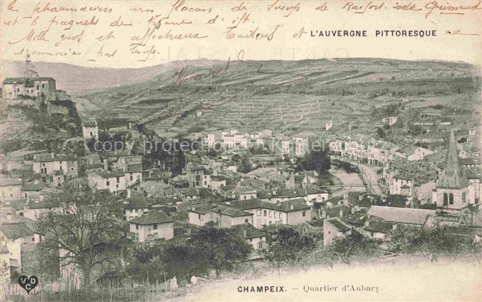 Champeix IssOIRE 63 Puy-de-Dome Vue générale Quartier d'Aubary