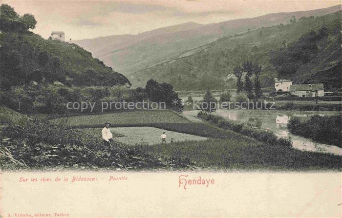 HENDAYE 64 Pyrenees-Atlantiques Sur les rives de la Bidassoa