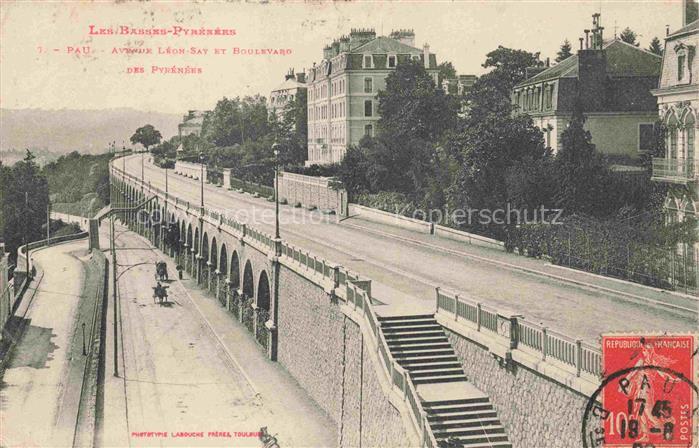 PAU 64 Pyrenees-Atlantiques Avenue Léon-Say et Boulevard des Pyrénées