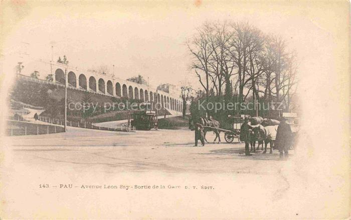 PAU 64 Pyrenees-Atlantiques Avenue Léon-Say Sortie de la Gare