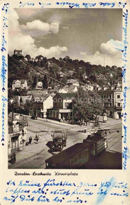 Loschwitz DRESDEN Koernerplatz Strassenbahn