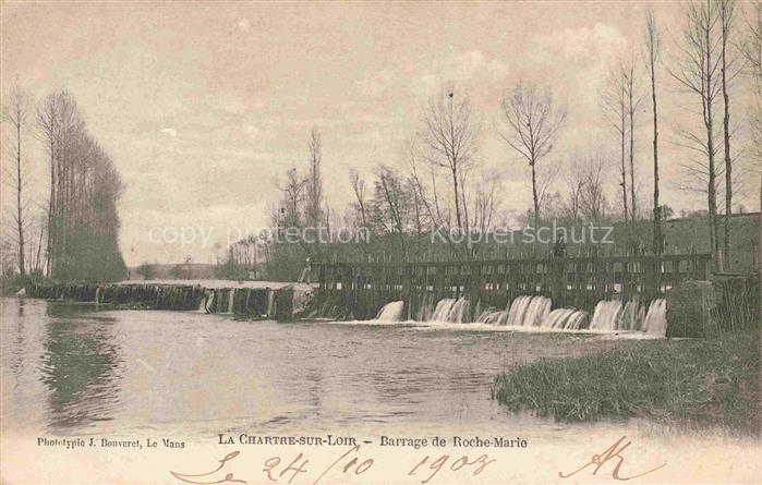 La Chartre-sur-Loir LA FLECHE 72 Sarthe Barrage de Roche-Marie