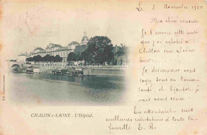 CHALON-SUR-SAONE 71 Saone-et-Loire Vue d'ensemble et l'hôpital
