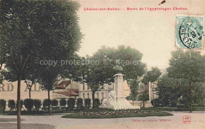 CHALON-SUR-SAONE 71 Saone-et-Loire Buste de l'égyptologue Chabas