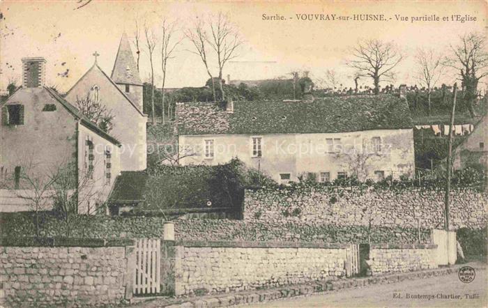 Vouvray-sur-Huisne MAMERS 72 Sarthe Vue partielle et l'église