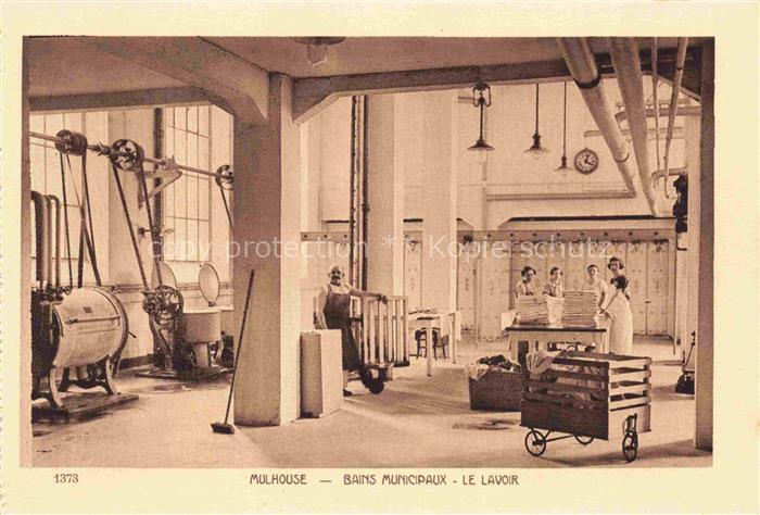 MULHOUSE Muehlhausen 68 Haut-Rhin Bains Municipaux le lavoir