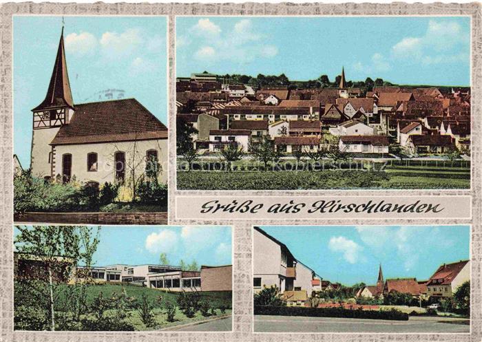 Hirschlanden Ditzingen Ludwigsburg BW Ortsansichten Kirche Schule