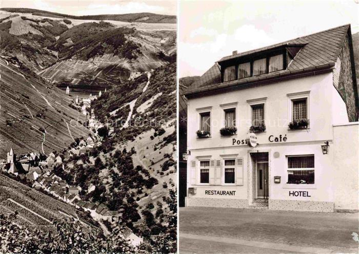 Steeg Bacharach Rheinland-Pfalz Post-Café Restaurant Landschaftspanorama