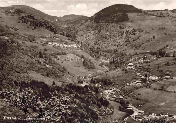 Aitern Belchen Loerrach BW Panorama Aiterntal Schwarzwald