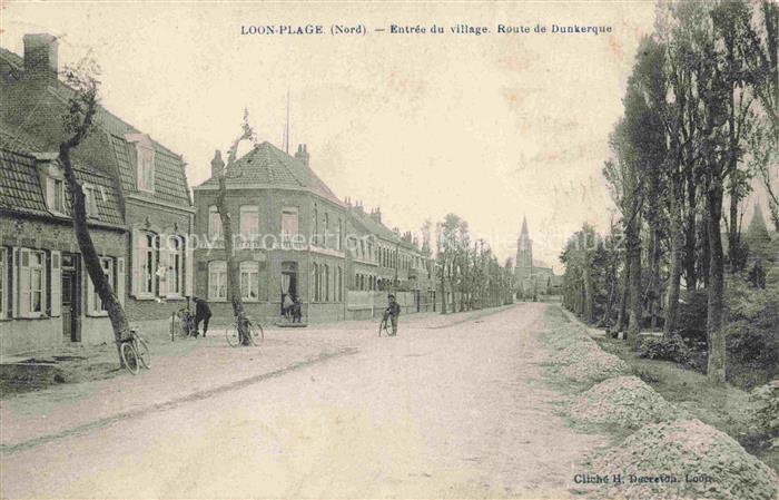 Loon-Plage Dunkerque 59 Nord Entrée du village Route de Dunkerque