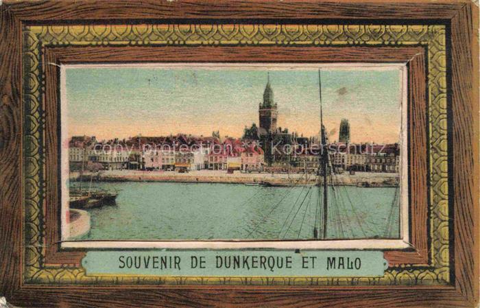 DUNKERQUE Duenkirchen 59 Nord Souvenir de la ville Bilderrahmen