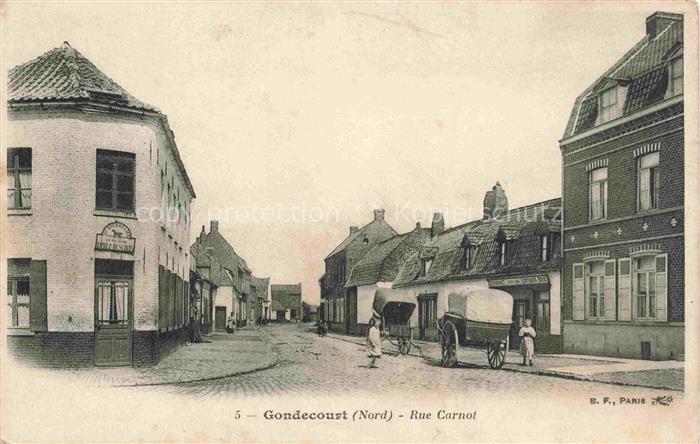 Gondecourt LILLE 59 Nord Rue Carnot Feldpost