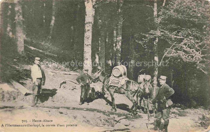 Hartmannswillerkopf Hartmannsweilerkopf 68 Haut-Rhin La corvée d'eau potable