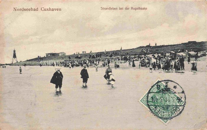 CUXHAVEN Nordseebad Strandleben bei der Kugelbaake