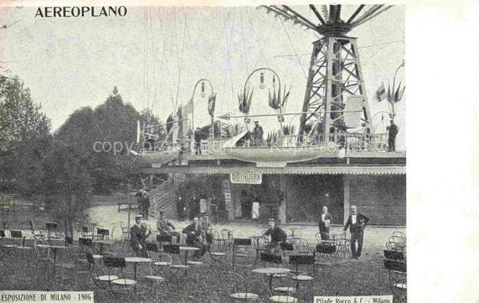MILANO Mailand IT Aeroplano Esposizione de Milano 1906 Cartolina Offiziale dell'